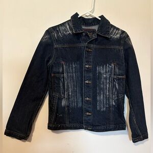 Marithe Francois Girbaud Dark Denim Jacket, AVANT-GARDE look